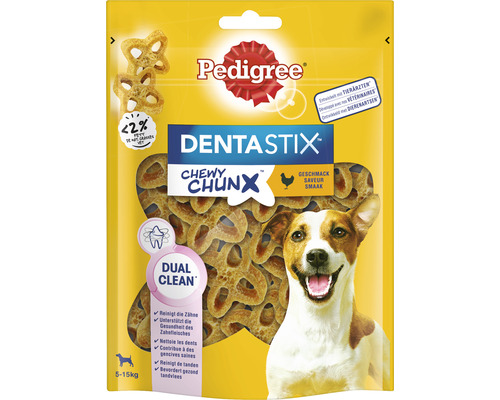 Hundesnack Pedigree Denta Stix Chewy Chunx Mini 60 g Pedigree Dentastix Chewy Chunx Hundesnacks für Hunde zwischen 5 und 15 Kilogramm