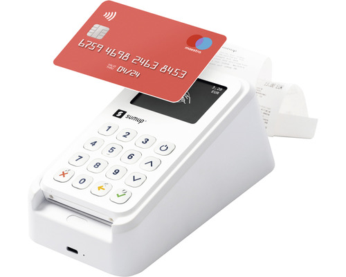 Sumup EC- und Kreditkartenlesegerät-Set 3G + WiFi inkl. Ladeschale, Bondrucker