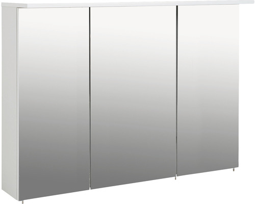 Spiegelschrank Möbelpartner Profil 120,5 x 16 x 72,3 cm weiß 3-türig