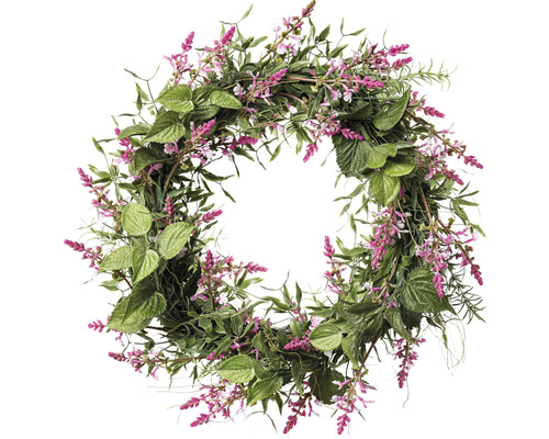 Kunstpflanze Lavendelmixkranz rosa 45 cm