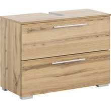 Waschbeckenunterschrank Möbelpartner Carlos BxHxT 80.2x59.1x35 cm eiche landhaus