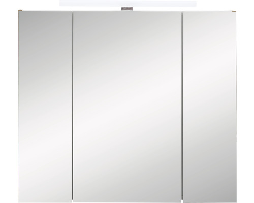 Spiegelschrank mit drei Türen und Beleuchtung für das Badezimmer