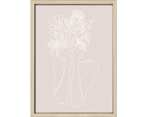 Gerahmtes Bild Flowers V 53x73 cm