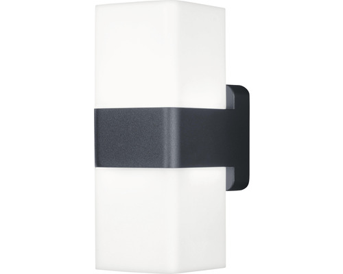 Ledvance LED Außenwandleuchte 13,5W 900 lm 3000 K warmweiß + RGBW Farbwechsel HxB 205x80 mm Smart+ WiFi Cube Updown Multicolor weiß/grau