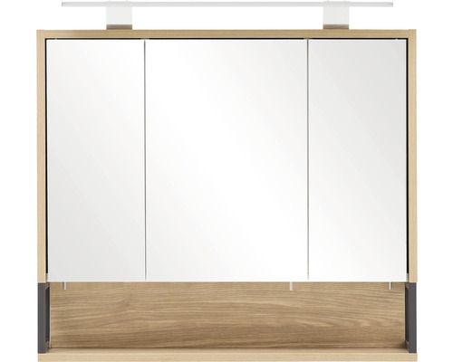 Spiegelschrank mit drei Türen und Beleuchtung