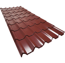 PRECIT Metallziegel Oxidrot RAL 3009 1460 mm x 1170 mm x 0,5 mm