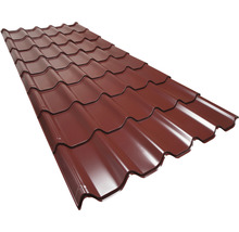 PRECIT Metallziegel Oxidrot RAL 3009 1810 mm x 1170 mm x 0,5 mm