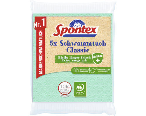 Spontex Schwammtuch Classic 5 Stück Spontex Schwammtücher 5er-Packung