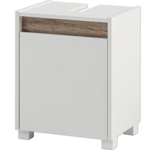 Waschbeckenunterschrank in Weiß mit Holzelement