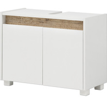 Waschbeckenunterschrank mit zwei Türen und Holzoptik