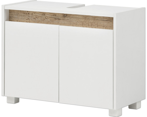 Waschtischunterschrank Möbelpartner Cosmo BxHxT 80 x 54,6 cm x 33 cm Frontfarbe weiß