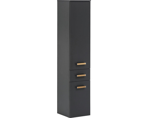 Hochschrank Möbelpartner Duo BxHxT 32,7 x 160,1 cm x 35,3 cm Frontfarbe anthrazit Hochschrank mit Tür und Schubladen für das Badezimmer