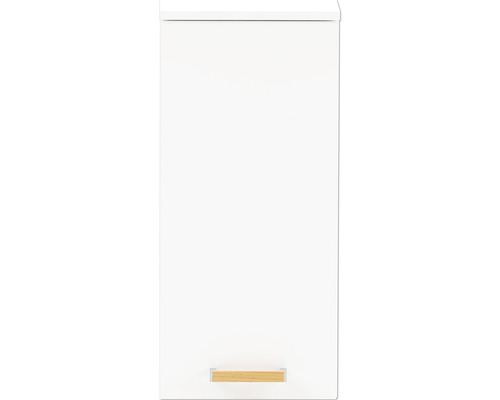 Weißer Küchenschrank mit Holzgriff