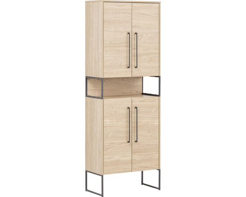 Hochschrank Möbelpartner Limone BxHxT 65,2 x 183,4 cm x 33,1 cm Frontfarbe eiche hell