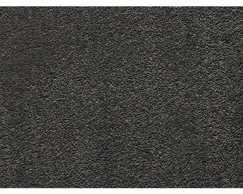 Teppichboden Shaggy Lester anthrazit FB97 400 cm breit (Meterware) Nahaufnahme eines schwarzen Teppichs mit Noppenstruktur