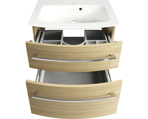 Waschtischunterschrank mit zwei offenen Schubladen