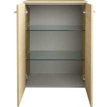 Doppel-Midischrank FACKELMANN B.Style 60,2x82,5x32 cm Sand Eiche/Sand Eiche