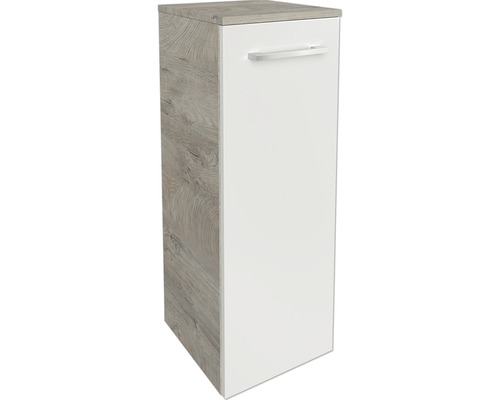 Midischrank FACKELMANN B.Style rechts 30,2x82,5x32 cm Natur Oak/weiß Hochschrank mit Tür und Griff für Badezimmer
