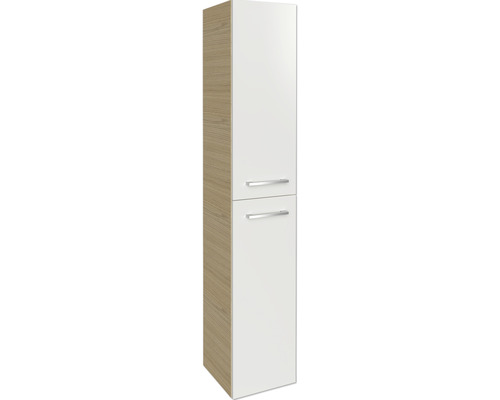 Hochschrank FACKELMANN B.Style rechts 30x162x31,6 cm Sand Eiche/weiß Hochschrank mit zwei Türen und Griffen