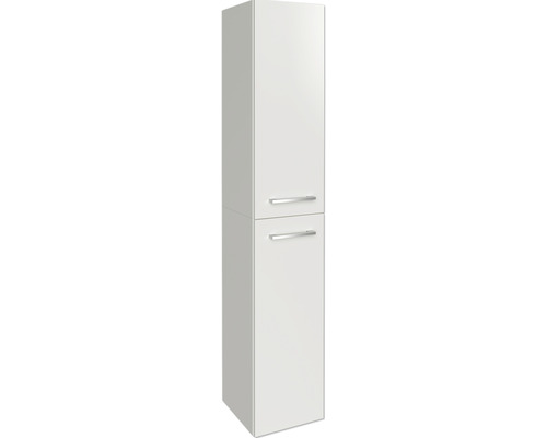 Hochschrank FACKELMANN B.Style rechts 30x162x31,6 cm weiß/weiß Weißer Badezimmer-Hochschrank mit zwei Türen und Griffen