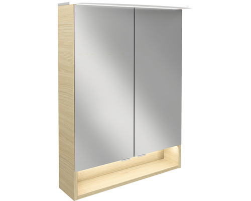 Spiegelschrank FACKELMANN 60 x x cm 23.1 | 80.9 eiche hell HORNBACH