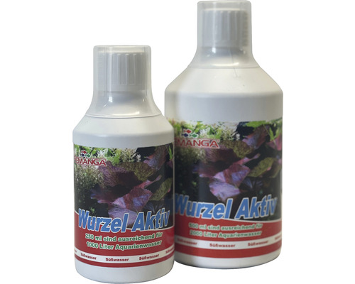 Zwei Flaschen Manga Wurzel Aktiv für Süßwasseraquarien