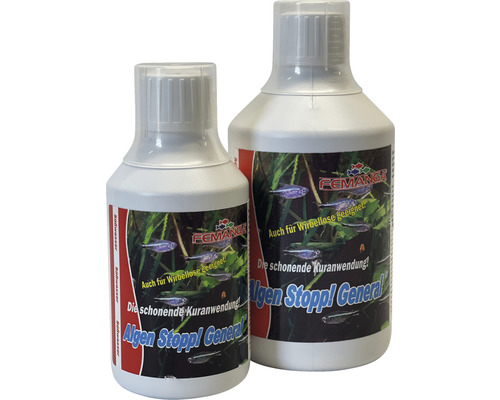 Zwei Flaschen Algenmittel für Aquarien