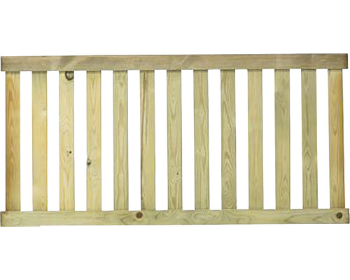 Vorgartenzaun PLUS Ligno 150 x 73 cm kesseldruckimprägniert Holzzaunfeld mit vertikalen Latten