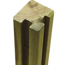 Holzpfosten mit Nut und Feder für den Zaunbau