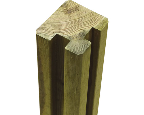 Holzpfosten mit Nut und Feder für den Zaunbau