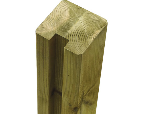 Profilpfosten PLUS verleimt 1 Nut 9 x 9 x 268 cm kesseldruckimprägniert Holzpfosten mit Nut für Zaunelemente