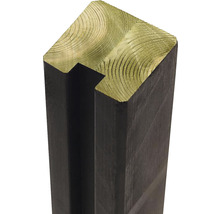 Holzpfosten mit Nut, Ansicht von oben