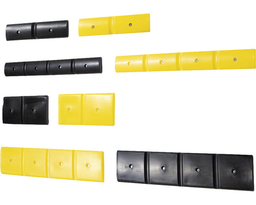 Wand-Schutzprofil 500 Kunststoff gelb 500x50x125 mm 2 Stück Verschiedene Stoßstangen aus Gummi in unterschiedlichen Größen