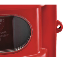 Feuerlöscherschrank Bigbox für 6 kg Feuerlöscher Kunststoff rot 279x643x227 mm