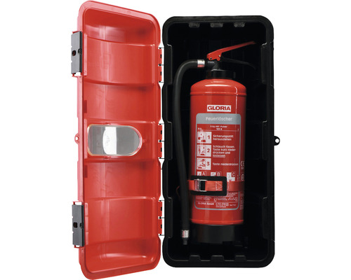 Feuerlöscherschrank Bigbox für 6 kg Feuerlöscher Kunststoff rot 279x643x227 mm