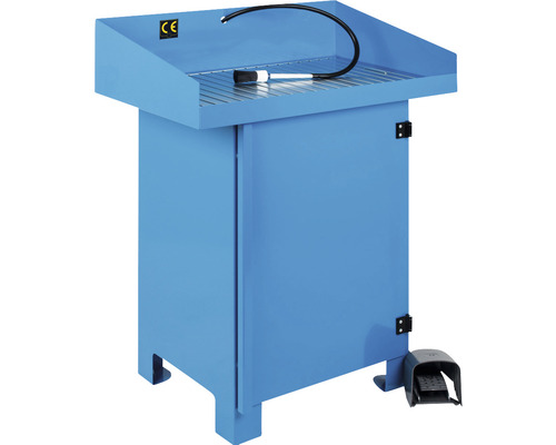 Werkstattsäuberungsgerät mit Fußpumpe und Waschbürste