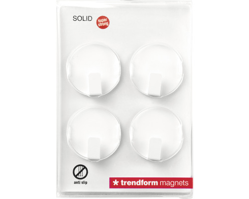 Vier transparente Trendform Magnete in Verpackung
