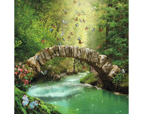 Fototapete Vlies 33424 Digitaldruck Glööckler Brücke 3-tlg. 160 x 160 cm