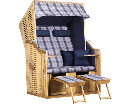 Strandkorb Trendy By DevriesTrend 10+, Stoff 745 Geflecht natur, Akazie FSC 100% Strandkorb Trendy By DevriesTrend 10+, Stoff 745 Geflecht natur, Akazie FSC 100%