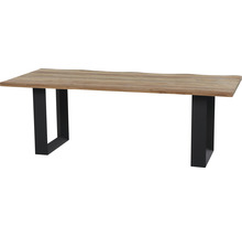 Esstisch mit Tischplatte aus Holz und Metallgestell