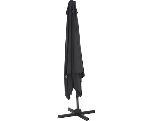 Geschlossener Gartenschirm mit Ständer für den Aussenbereich