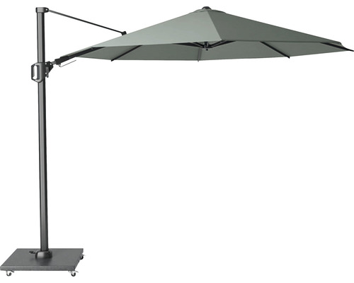 Freiarmschirm mit Fuß und Rollen für den Garten oder die Terrasse