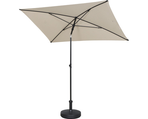Quadratischer Sonnenschirm mit Ständer für den Außenbereich