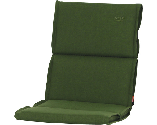 Sesselauflage Siena Garden Stella 100 x 48 cm Polyester grün Gepolsterte Gartenstuhlauflage mit Rückenlehne