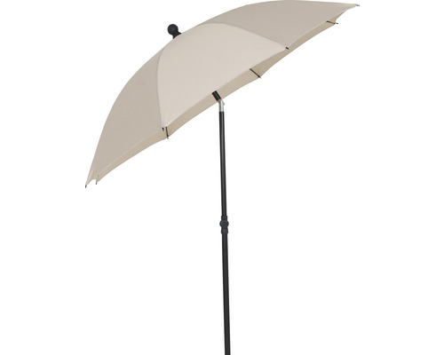 Beiger Sonnenschirm mit schwarzem Mast