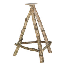 Vogelhausständer L AP. HOSS ca. 100 cm, Grundplatte ca. 4 x 6 cm, Birke Vogelhauspfosten, Vogelfutterhausständer