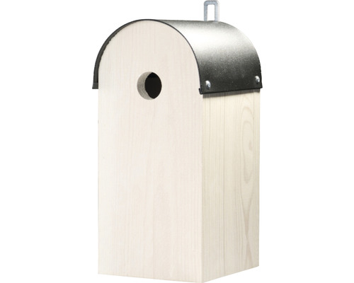 Nistkasten Siena Garden Dach anthrazit rund Ø 28 mm 14 x 12 x 26 cm Vogelhaus aus Holz mit Metaldach