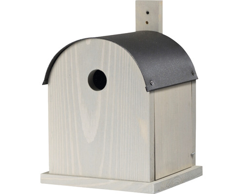 Nistkasten Siena Garden Dach anthrazit rund Ø 32 mm 19 x 19 x 22 cm Vogelhaus aus Holz mit Metalldach