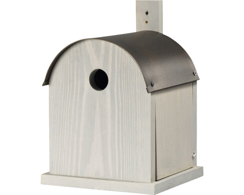 Nistkasten Siena Garden Dach Kupfer rund Ø 32 mm 19 x 19 x 22 cm Vogelhaus aus Holz mit Metalldach und Einflugloch