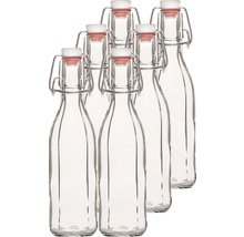 Saftflasche, Vorratsflasche Mehrkant inkl. Bügelverschluss 250ml 6 Stk.-thumb-0